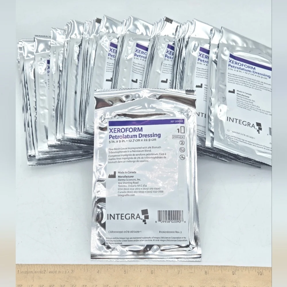 *Wound Care* Lot Of 50 Xeroform Petrolatum Dressing, 5" x 9" Fine Mesh Gauze - Picture 4 of 4